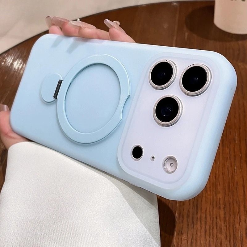 Ring Stand Case - Weiche Silikon-Magnetische Hülle für Magsafe für