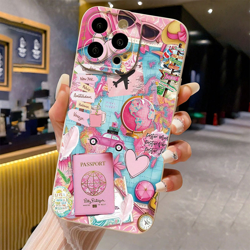 Phone Cases Aviation - Reise-Flugzeug-Design Matte Anti-Sturz-Handyhülle für iPhone 18