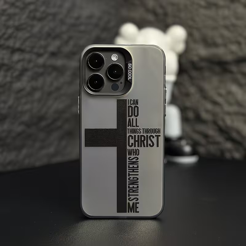 Phone Cases Mous - Anti-Fingerabdruck-Kreuz-Bibel-Handyhülle für iPhone 17 16 15