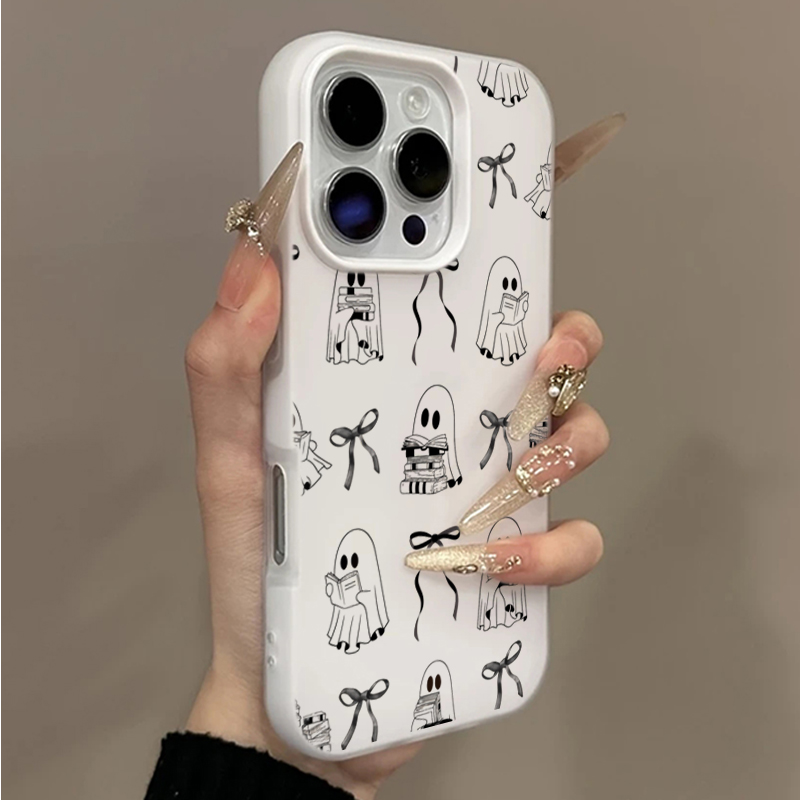 Phone Cases Mous - Niedliche Halloween-Buch-Geister-Schleifen-Handyhülle für iPhone 17 16