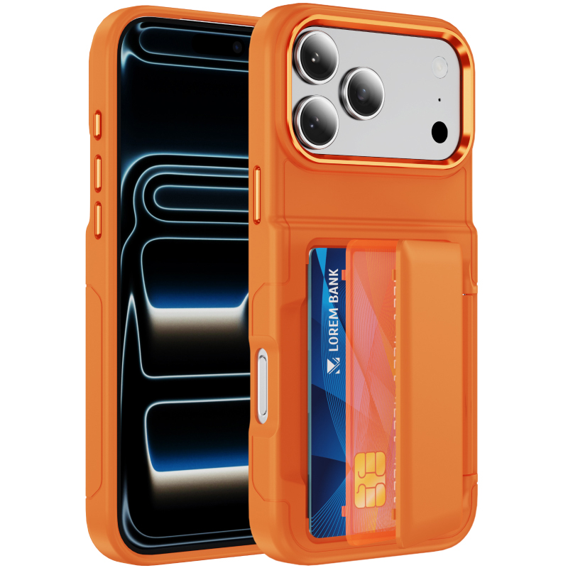 Phone Cases That Hold Cards - Neue Einfarbige Mattierte PC-Brieftasche Kartenhalter Stoßfeste