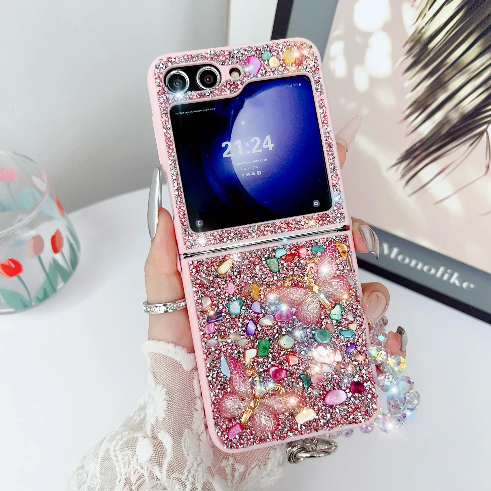 Phone Cases Z Flip 5 - Luxus Glitzer Handyhülle für Samsung Galaxy