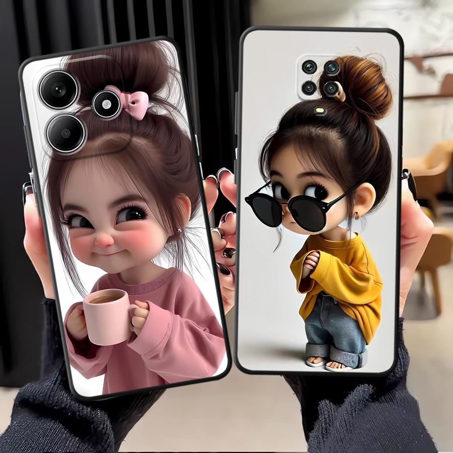 Phone Cases Redmi - Cartoon-Mädchen-Muster Handyhülle für Xiaomi Redmi Note