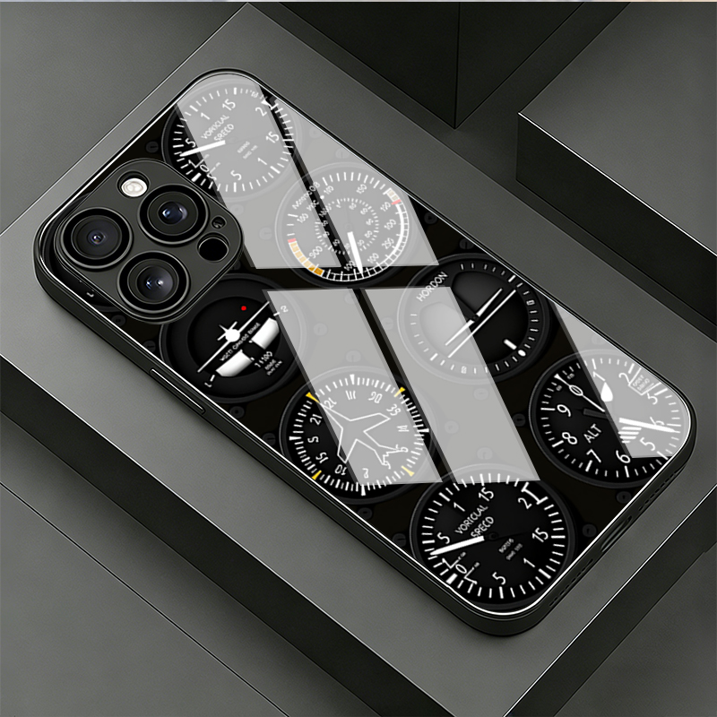 Phone Cases Aviation - Luftfahrt-Instrumente Handyhülle aus gehärtetem Glas für