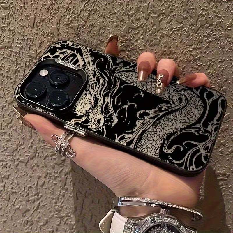 Gradient Color Case - Drachen-Totem-Muster Handyhülle für iPhone 18 17