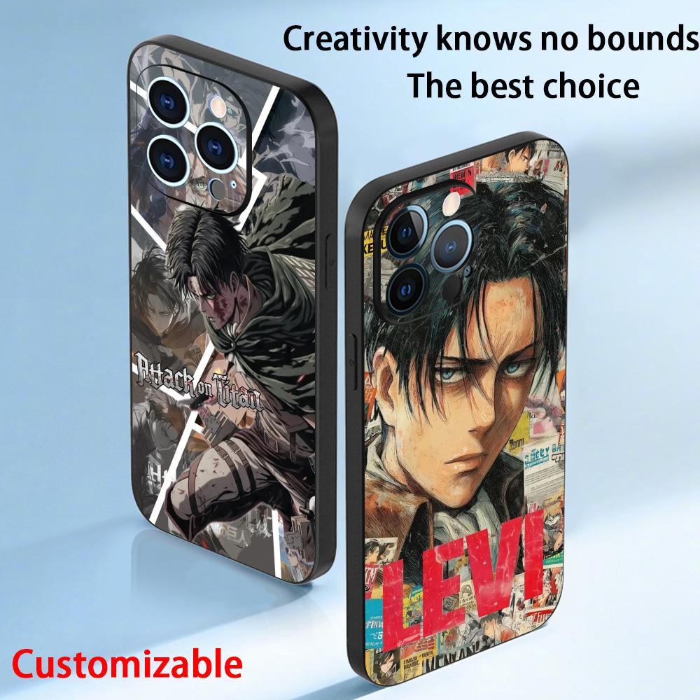 Phone Cases Anime - Levi Ackerman coole Anime-Mann-Muster-Telefonhülle für iPhone