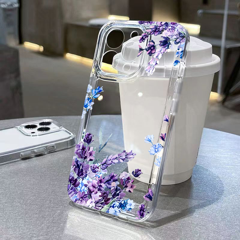 Phone Cases Mous - Lila Blumen Weiche TPU Handyhülle für