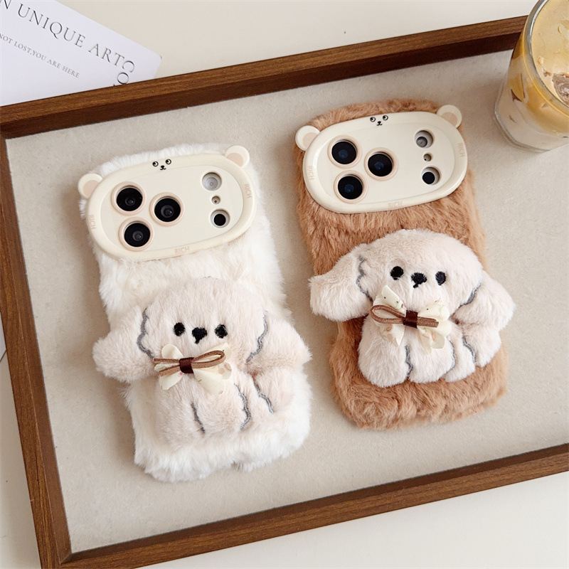 3D-Cartoon-Bowknot-Welpen-warm – Phone Cases Iphone 15 Bewertung und Preis