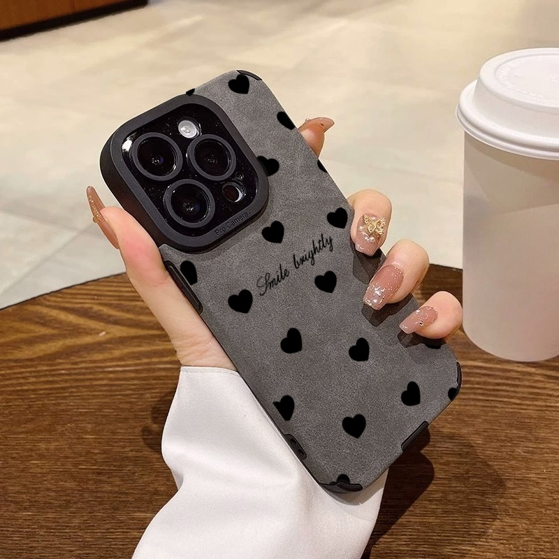 Neue Luxuriöse Schwarze Herzfö – Phone Cases Mous Bewertung und Preis