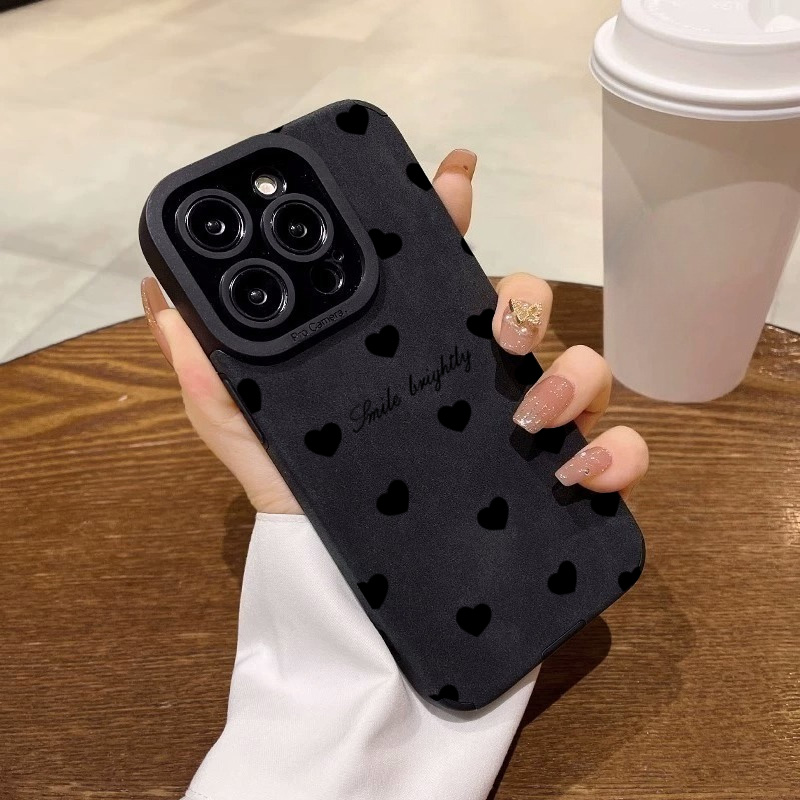 Neue Luxuriöse Schwarze Herzfö – Phone Cases Mous Bewertung und Preis