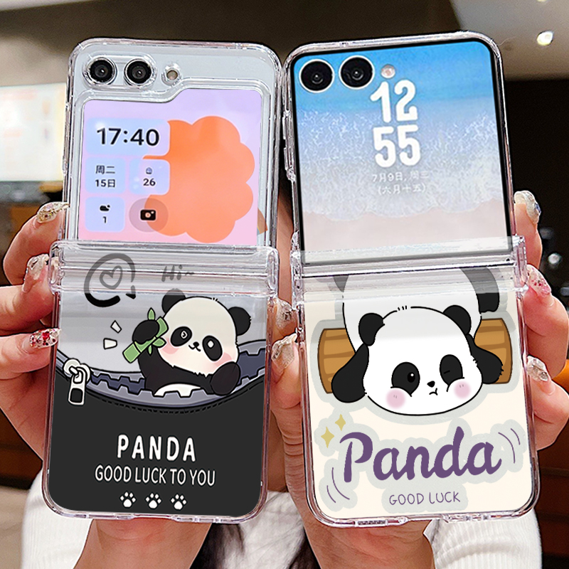 Niedliche Panda-Muster Handyhü – Phone Cases Z Flip 5 Bewertung und Preis