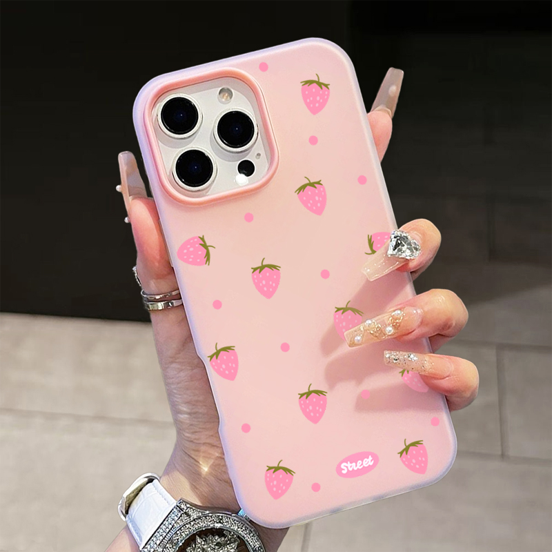 Süße rosa Handyhülle mit Erdbe – Phone Cases Redmi Bewertung und Preis