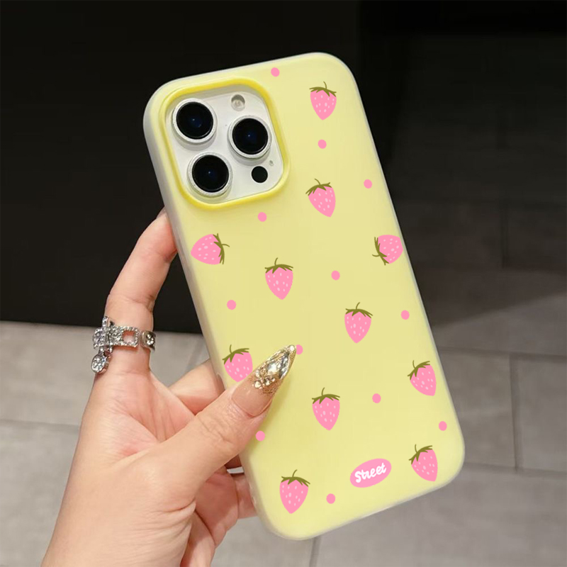Süße rosa Handyhülle mit Erdbe – Phone Cases Redmi Bewertung und Preis