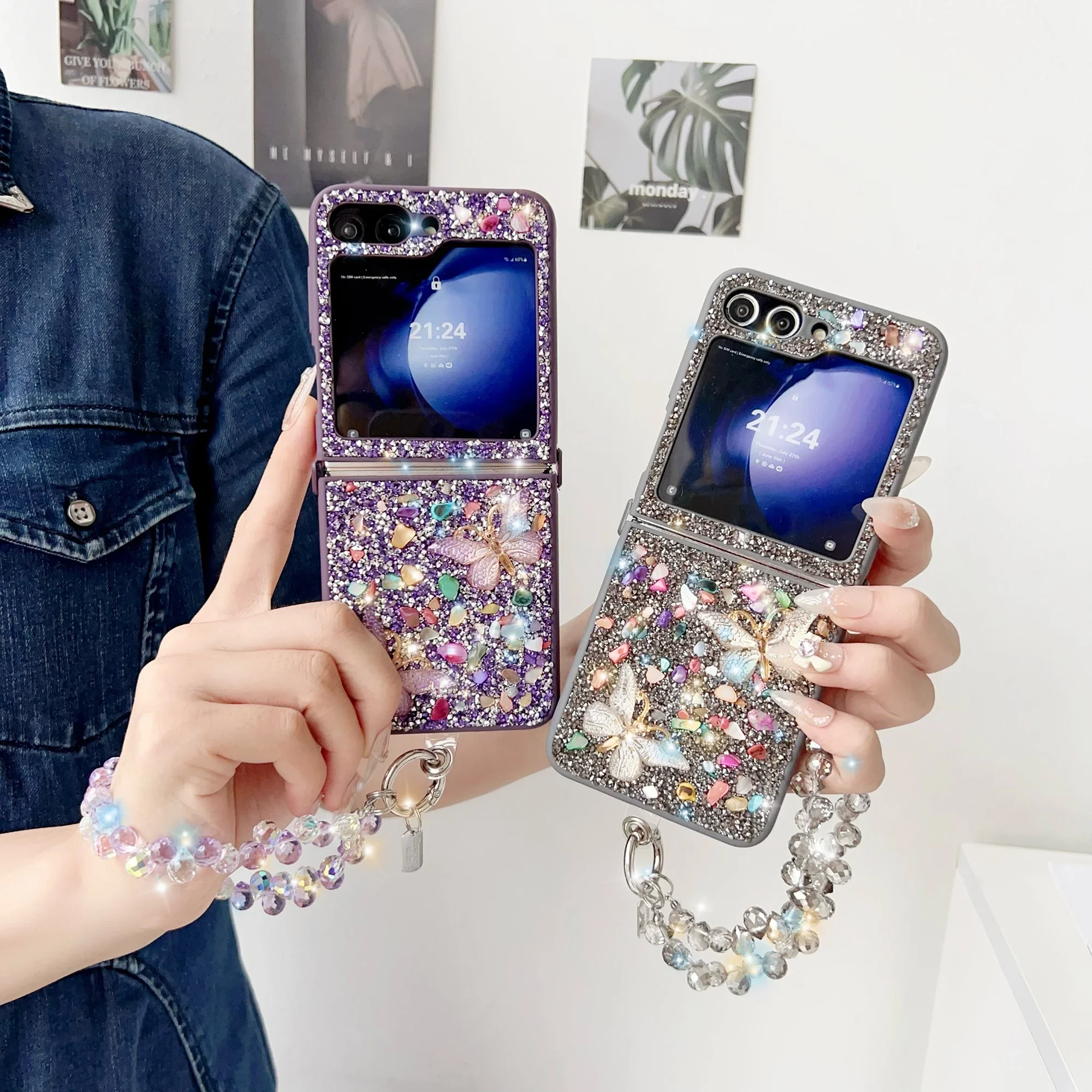 Luxus Glitzer Handyhülle für S – Phone Cases Z Flip 5 Bewertung und Preis
