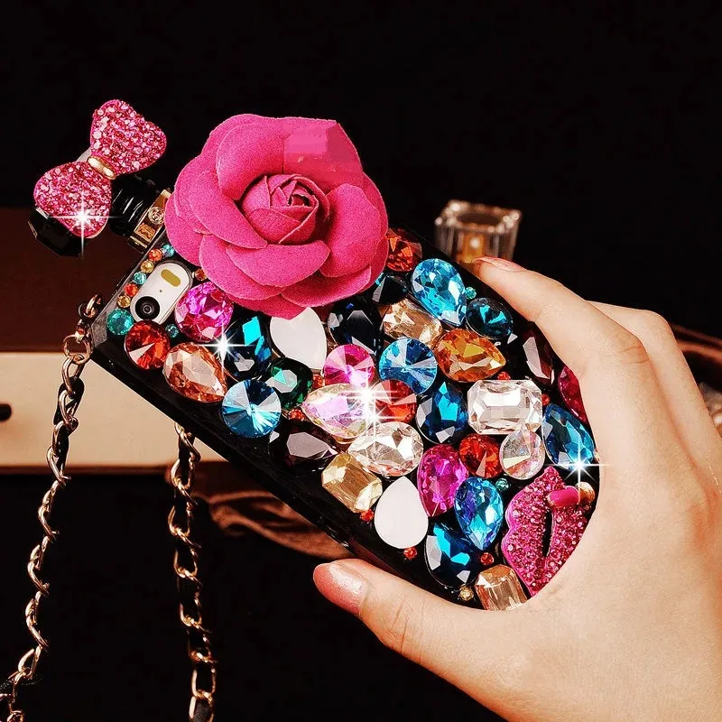 Luxuriöse DIY-Diamant-Blumen-P – Phone Cases Junk Bewertung und Preis