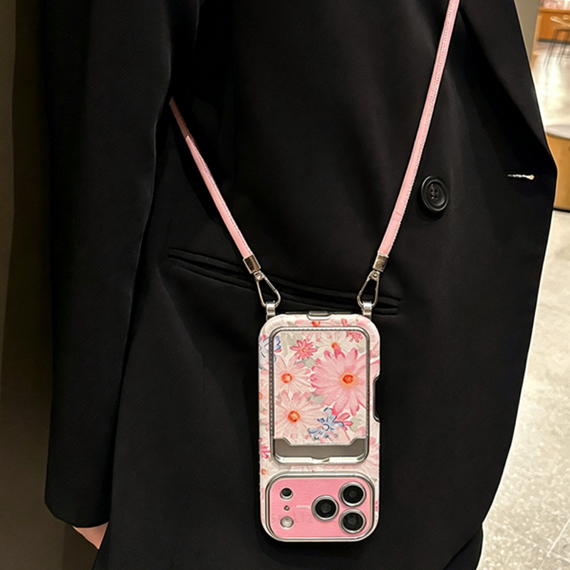 Rosa Blumenmuster Kunstleder-T – Phone Cases That Hold Cards Bewertung und Preis