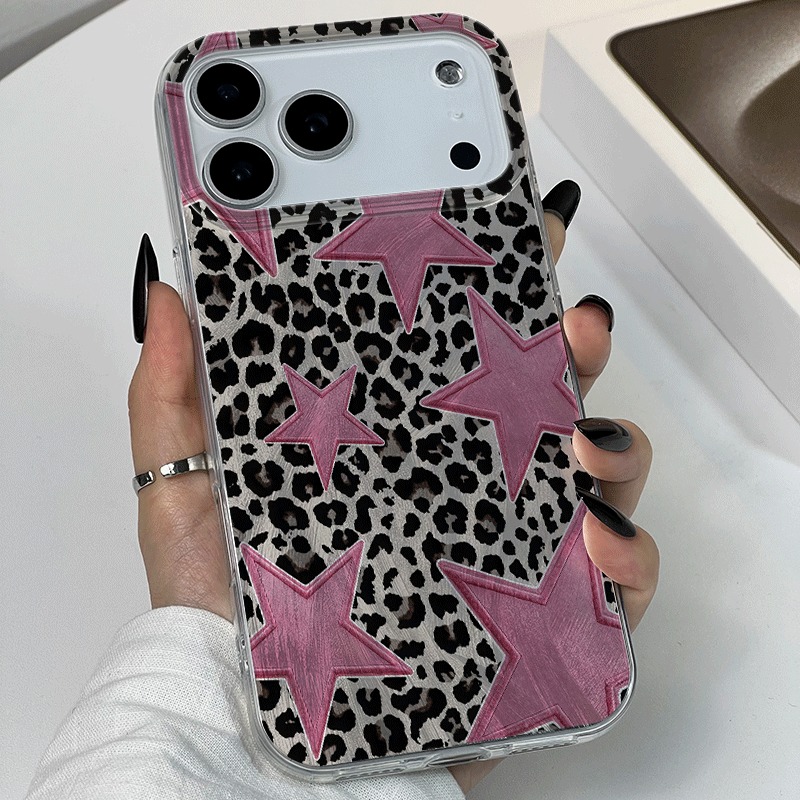 Rosa Stern-Leopardenmuster Pre – Phone Cases Junk Bewertung und Preis