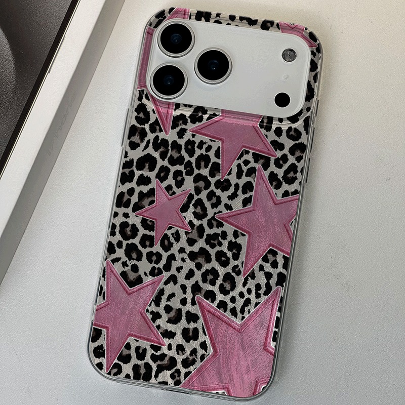 Rosa Stern-Leopardenmuster Pre – Phone Cases Junk Bewertung und Preis